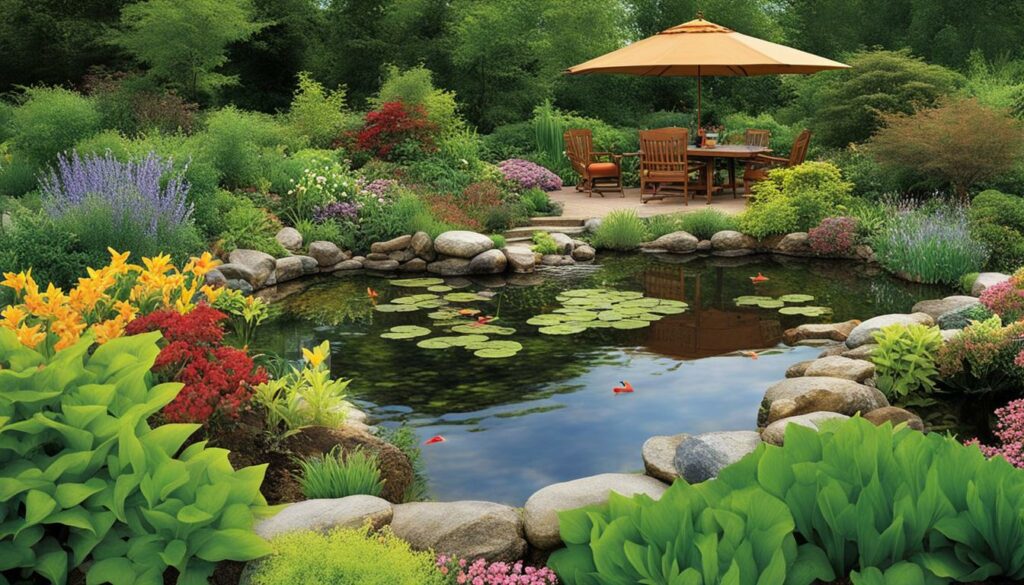 Eco-friendly gardening with water features