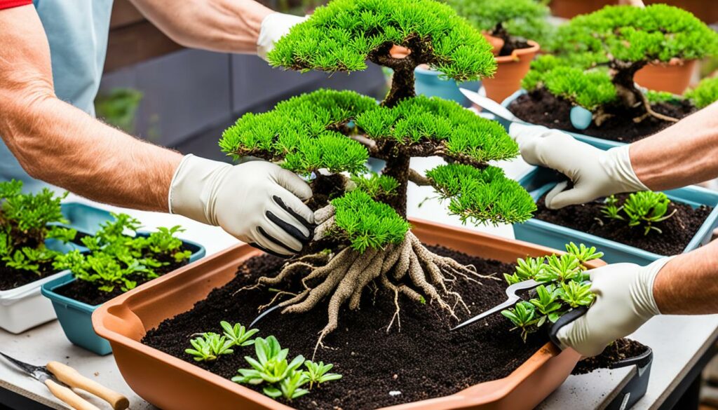 Repotting Bonsai Plants