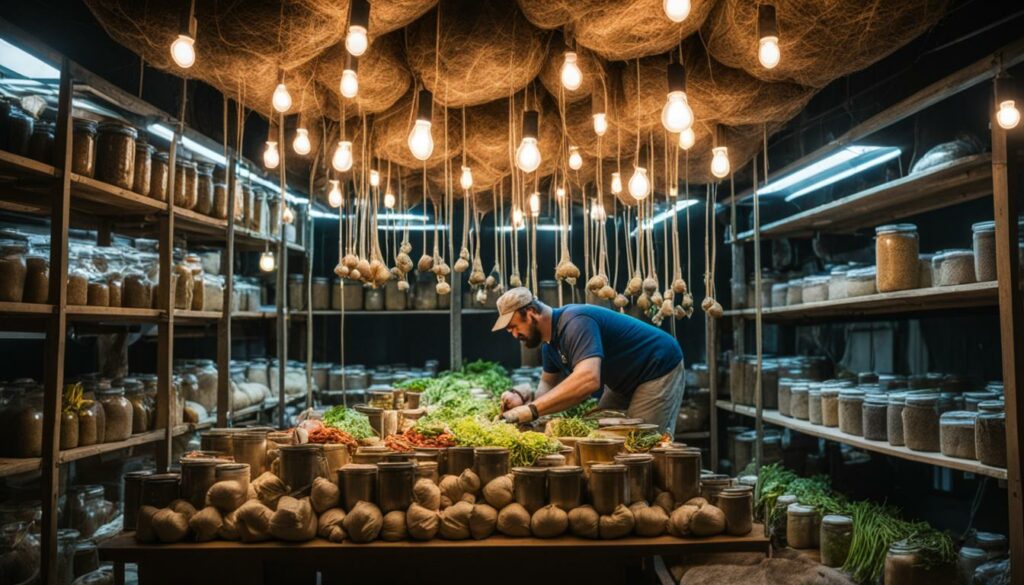 Storing produce in a root cellar