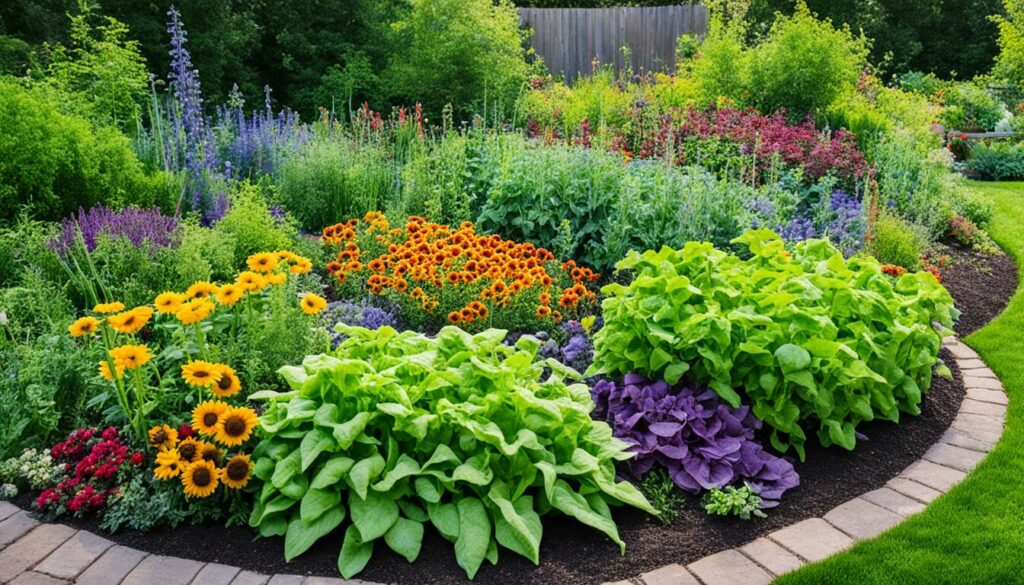 Healthy garden showcasing benefits of companion planting