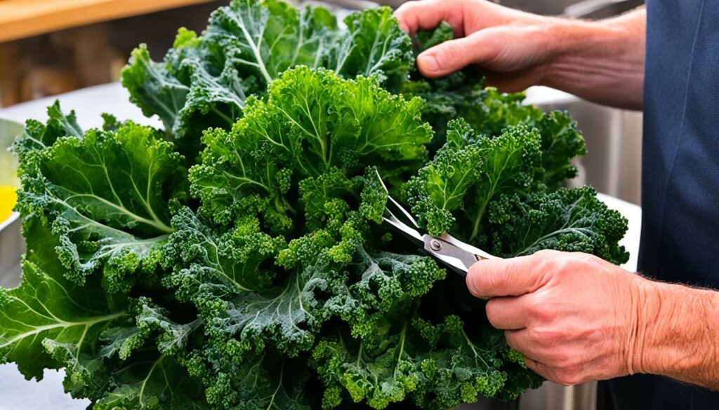 using flowering kale